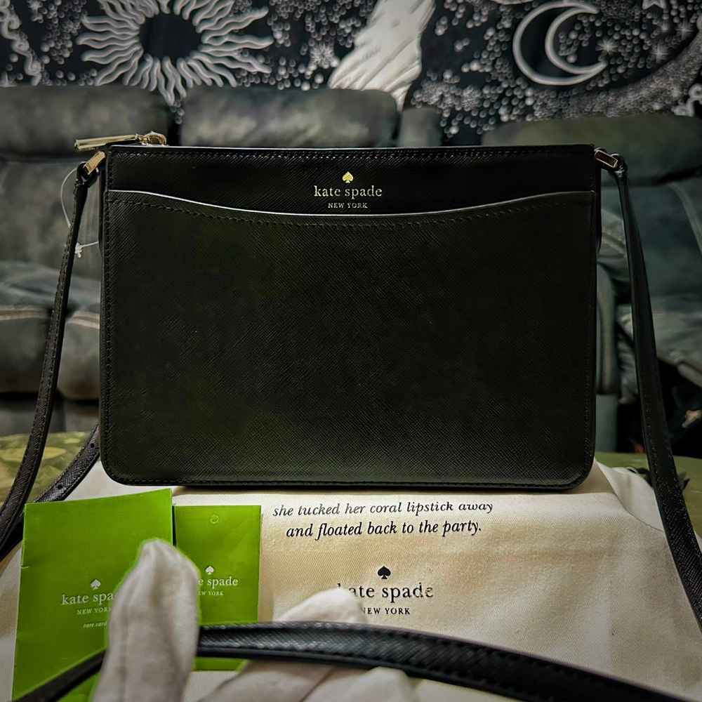 Vintage Y2K Kate Spade Elegant Black Crossbody Bag new without tags - Picture 11 of 17
